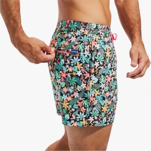 Chubbies The Bloomerangs Tropical Print 4" Stretch Shorts/Swim Trunks Sz XXL NEW - Picture 3 of 16